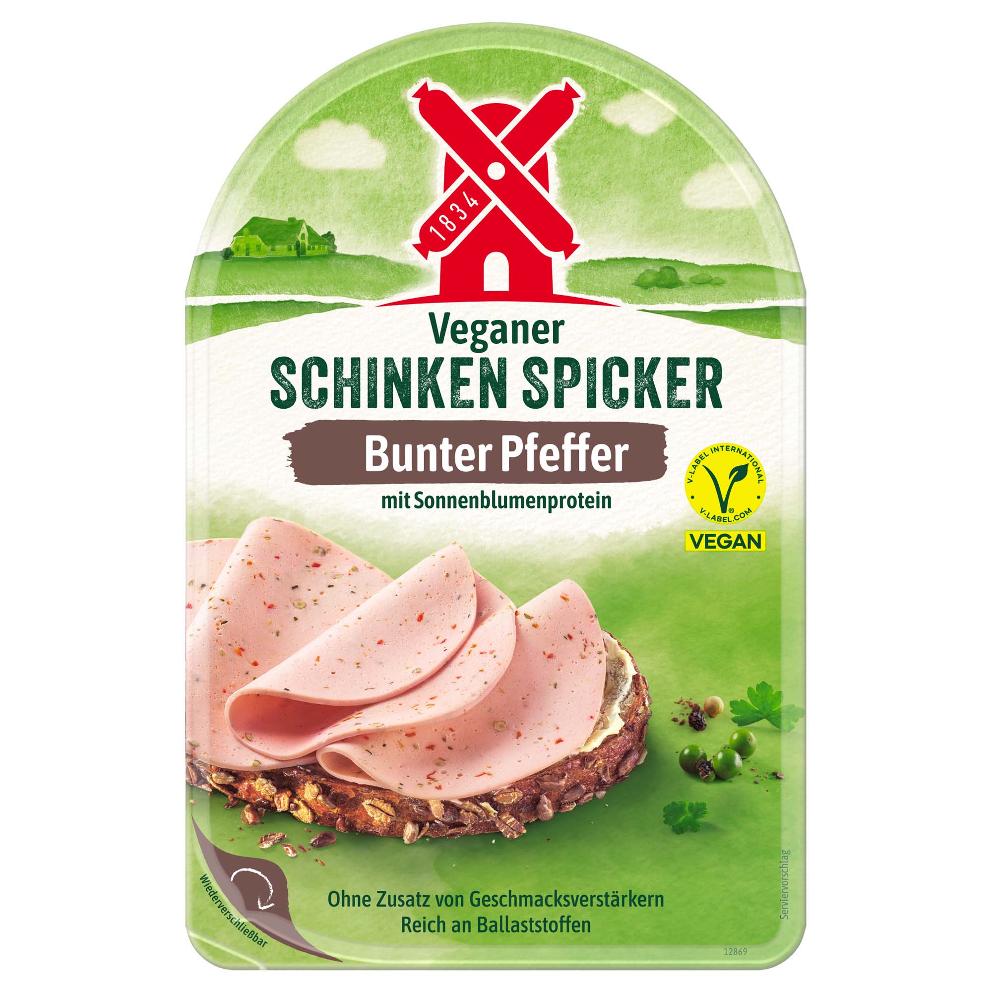 Rügenwalder Veganer Schinken Spicker Bunter Pfeffer 80g